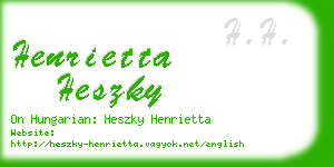 henrietta heszky business card